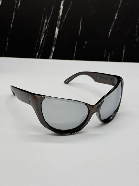 NEW BALENCIAGA BB0201S 002 BROWN OVERSIZED WOMEN SUNGLASSES BALENCIAGA EYEWEAR main image 5